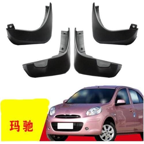 4pcs specia for Nissan MARCH AUTO Mudguards car fender Mud Flaps Mudflaps