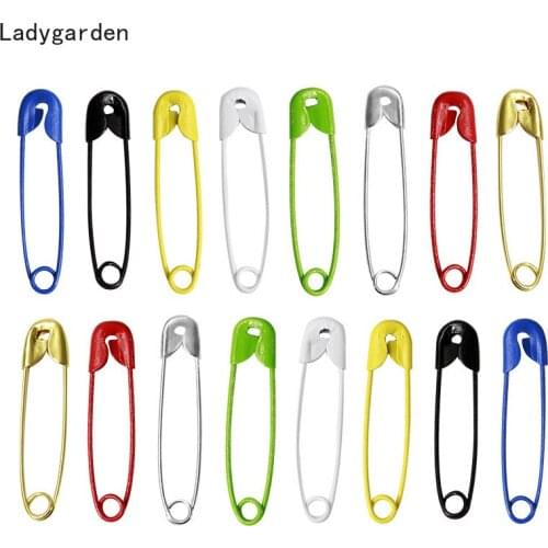 500PCS Colorful Safety Pins DIY Sewing Tools Stainless Steel Needles 27mm Metal Clips Knitting Stitch Holder Hangtag Safety Pin