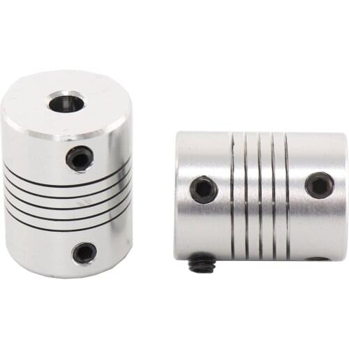 5x8mm 1pcs CNC Motor Jaw Shaft Coupler 5mm To 8mm Flexible Coupling OD 19x25mm wholesale Dropshipping 3/4/5/6/6.35/7/8/10mm