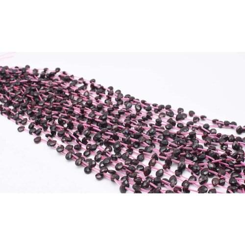 AAA Natural Faceted Garnet Droplet shape Stone Beads For DIY necklace bracelet jewelry make 15 "free delivery