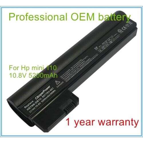Laptop batteries for 537627-001 HSTNN-CB0C MINI 110 110-1030NR HSTNN-LB0C 530973-741 110-1030CA 11.1V 6 cell
