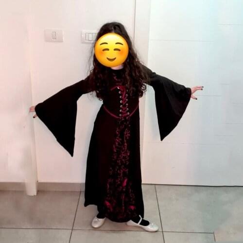 Childrens Halloween Cosplay Clothes Dark Witch Thriller Two Colors Optional Party Renaissance Performance Costume 2021 Style