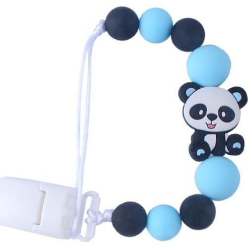 DIY Baby Pacifier Clips BPA Free Pacifier Chain with Silicone Beads Holder Infant Feeding Teething Chew Toys Dummy Clips