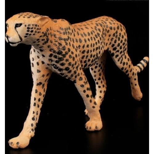 African Leopard Wildlife Animal Figurines Cheetah Cub Action Figures Model Set PVC Collection Toys for Kids Gift