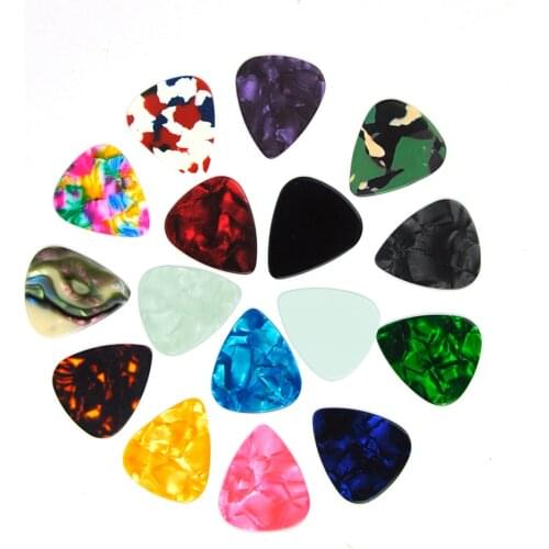 Lots of 100pcs Celluloid Guitar Picks Medium 0.71mm Multi Colors
