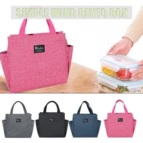 Fashion New Portable Waterproof Thickness Picnic School Lunch Bag Office Lunch Bags For Women Convenient Lunch Box Tote Food Bag