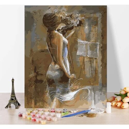 Drunk With Qin Paint By Numbers Coloring Hand Painted Home Decor Kits Drawing Canvas DIY Oil Painting Pictures By Numbers