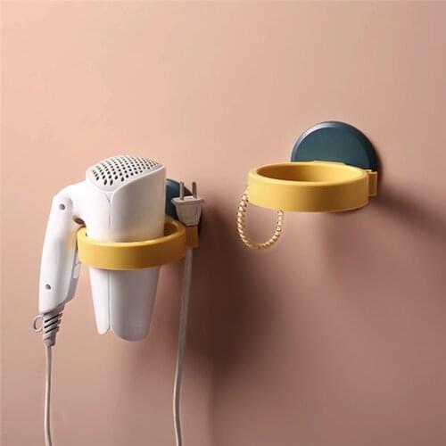 Hair Dryer Straightener Holder Wall-mounted Bathroom Free Punch European Style Hair Dryer Storage Rack For Bathroom