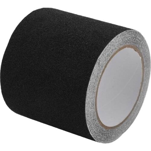 Non-Slip Stair Tape - Indoor & Outdoor Waterproof Safety Steps,80 Grit, Black,5M