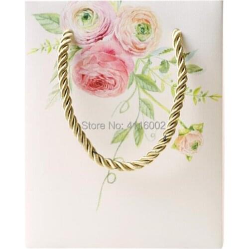 Gift Bags With Handles Luxury Handbag Wedding Party Favor Paper Bags Table Centerpieces Casamento Decoration