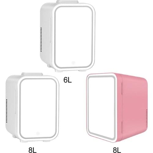 Portable Makeup Fridge Cosmetic Refrigerator Car Dorm Room Beauty Refrigerator Cosmetic Storage Mini Fridge Gifts