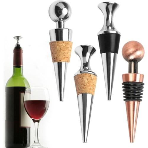 Stainless Steel Wine Stopper Sparkling Grape Wine Bottle Plug Vacuum Sealer Sparkling Wine Champagne Cap Bar Tools