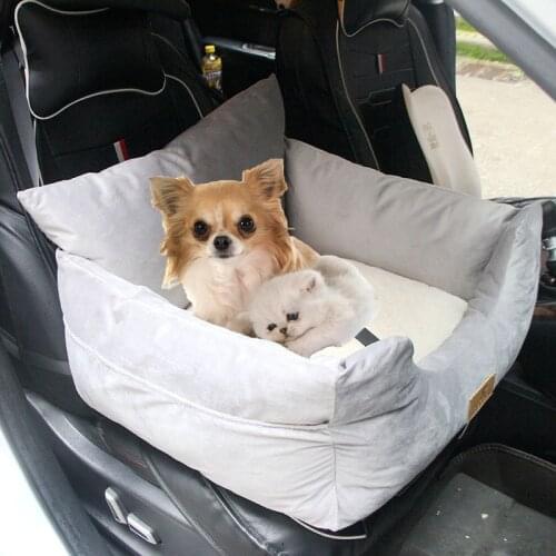 With Safety Buckle Pet Dog Car Booster Seat With Safety Buckle Pet Car Seat Pad Outdoor Traveling Basket Bag Pet Car