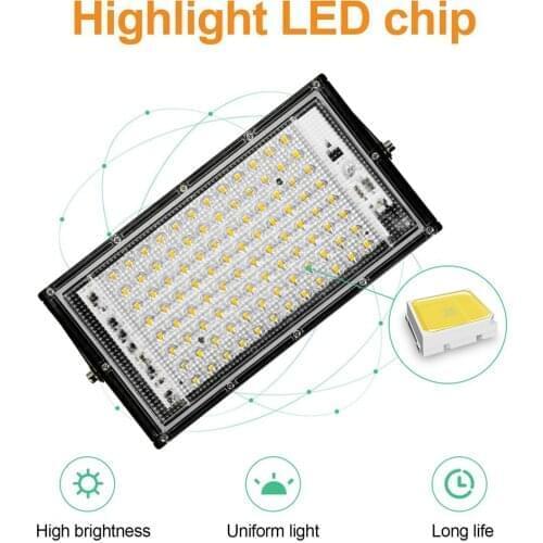 50W/100W Led Flood Light Outdoor 6000K Floodlight Spotlight IP65 Waterproof LED Street Lamp Weatherproof Landscape Lighting