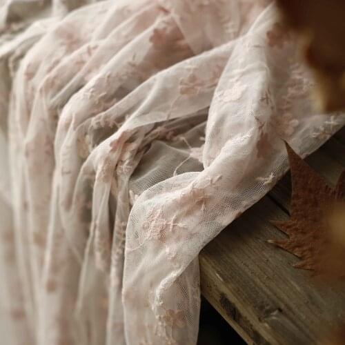 Cloth Diy Handmade Mesh Dress Jacket Hanfu Lace Fabric Heavy Embroidery Clothing Embroidery Skirt Material