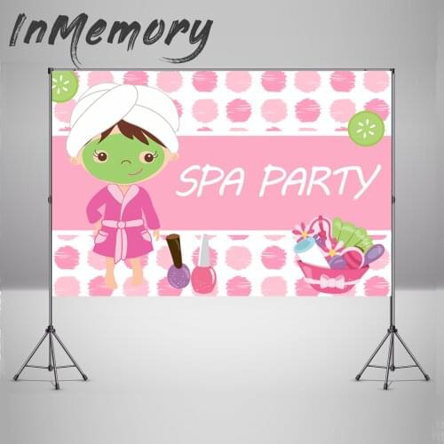 InMemory Photography Backdrops Spa Party decorations make up Background for Girls vinyl banner photocall poster studio