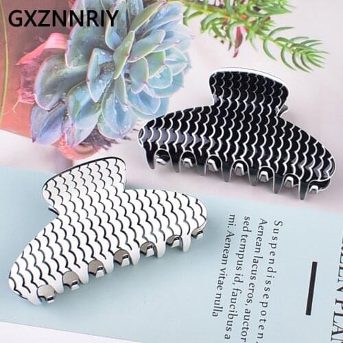 Geometric Patterns Arcylic Hair Claw Clips for Women Accessories 8.5cm Hairclip Ladies Headpiece Crab Hair Clip Headwear Gifts