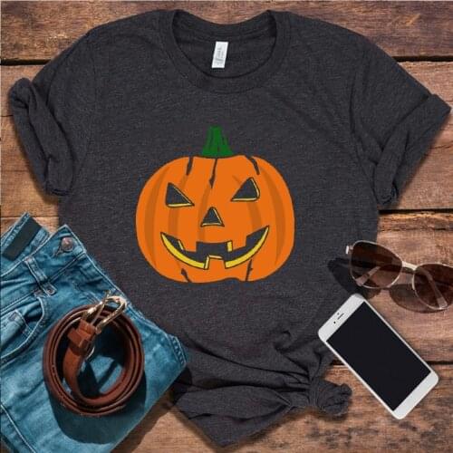 Scary Pumpkin Tshirt Women Harajuku Halloween Horror Movie Ladies Tops 2021 Clothing Women Cartoon Tee Plus Fashion Black