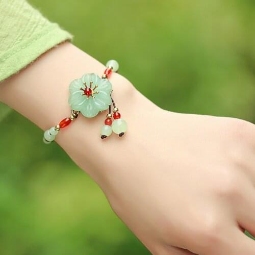 Sen Department Ancient Style Nature Stones Bracelet Simple Korean Version Students Best Friend Ornament Bracelet women No.2236