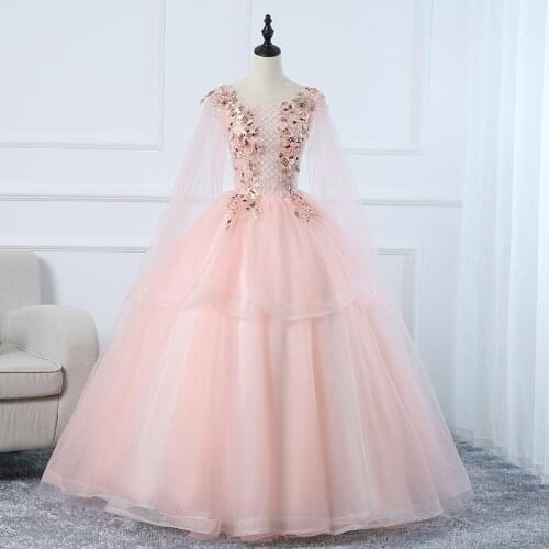2021 New Quinceanera Dresses Long Sleeve Elegant Party Dress Luxury Lace Ball Gown Vintage Prom Dress Customize Size