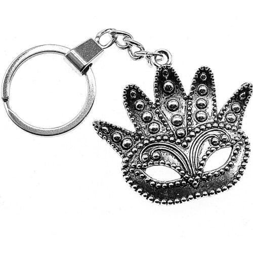 1 Piece Jewelry Car Key Chain Party Gift Keychains 48x50mm Big Mask Charms Key Rings
