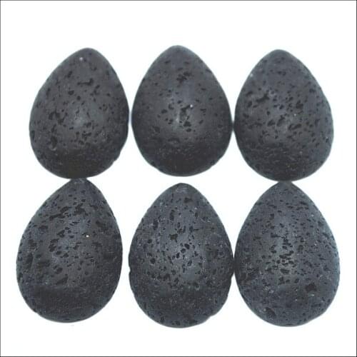 10pcs Free Shipping Natural Volcano Gem Stones Cabochon CAB No Drill Hole Jewelry Making heart tear drop square shapes