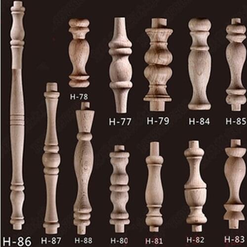 20Pcs Beech Unpainted Unfinished Wood Craft Spindles Baluster for Home Restaurant Decor Repair Decoration