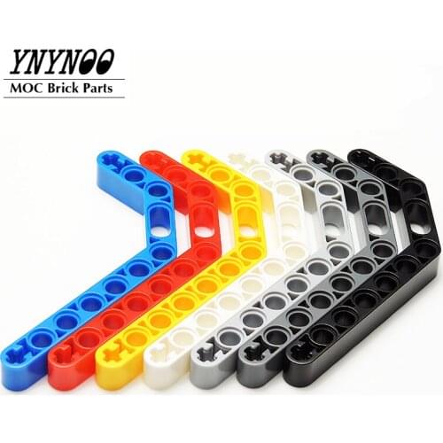 20Pcs/lot High-Tech Beam 1x11.5 Double Bent Thick for MOC Building Blocks Bricks Parts DIY Educational Tech Parts Particles Toys