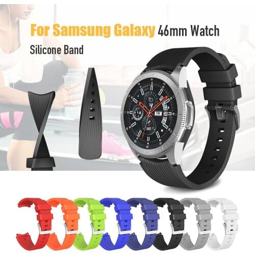 22mm Silicone Watch Band for Samsung Galaxy Watch 46mm Strap Gear S3 Frontier Huawei GT 2 man Bracelet Watchband Amazfit bip 47