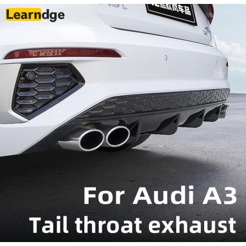 ABS Car Rear Bumper Spoiler with Exhaust Cover Body Kit for Audi A3 8Y Sedan Hatchback 2020 2021 To Modify As S3 Accessories