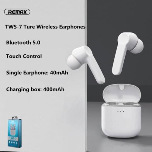 Remax wireless earphone stereo Small and portable Bluetooth headset with two ears With charging box Personality fashion gift