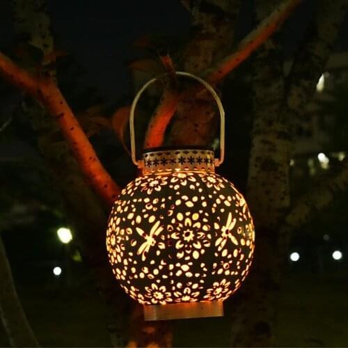 Solar Garden Lantern LED Light Decorative Hanging Lamp for Patio Courtyard Deck Pergola Cabin, IP65