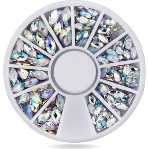 DIY AB ellipse Acrylic Horse eye Crystal Nail Glitter Nail Rhinestones nail art decorations Makeup Tools