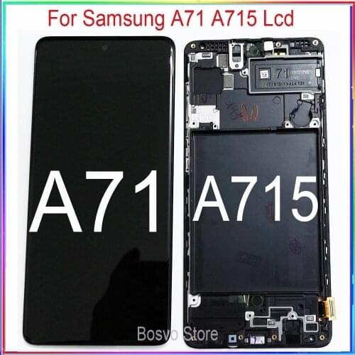 For Samsung A71 Lcd screen display with touch with frame assembly A715F A715F/DS