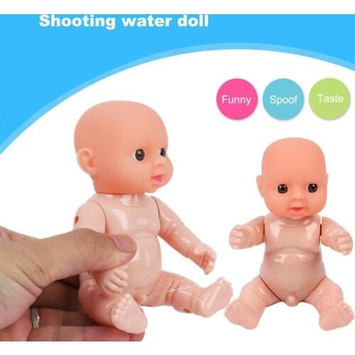 Squeeze Water Toy Skin-color Squeeze Water Toy Sounding Detachable Baby Doll Design Squeezing Water Squirt Toy for Decoration