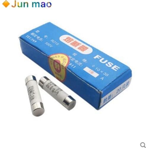 5Pcs 10*38 Fast blow Ceramic Fuse 10x38mm Fuse 500V 1A 2A 3A 4A 5A 6A 8A 10A 16A 20A 25A 32A RO15 RT18 RT14 Ceramics New Hot sel