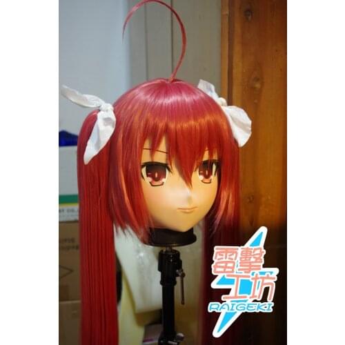 KM91847)Top Quality Handmade Female Resin Full Head Cosplay Japanese Role Play Anime Kigurumi Mask Crossdresser Doll