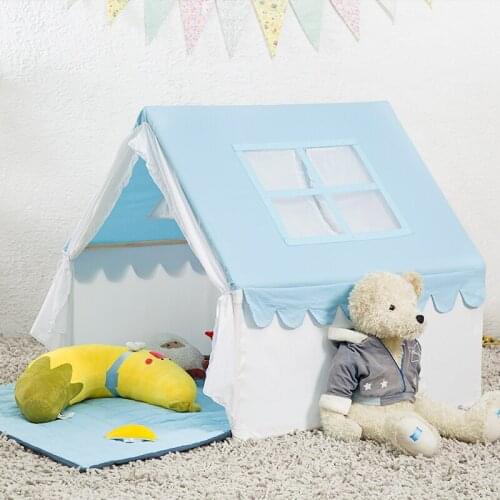 Lovely children teepee tents game room Cotton baby educational toys Cloth kids play tents room for blue color