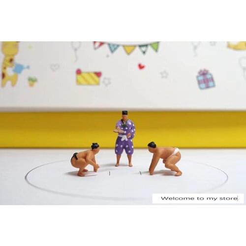 Super mini 1 / 87 miniature human sumo sports competitive sports photography macro character scene model Mini Doll