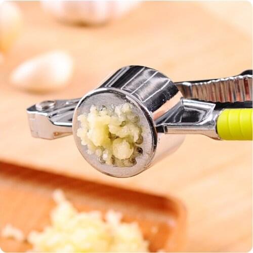 Multifunctional Garlic Press Garlic Peeler Manually Cut & Squeeze Garlic Garlic Masher Zinc Alloy Stainless Steel Garlic Masher