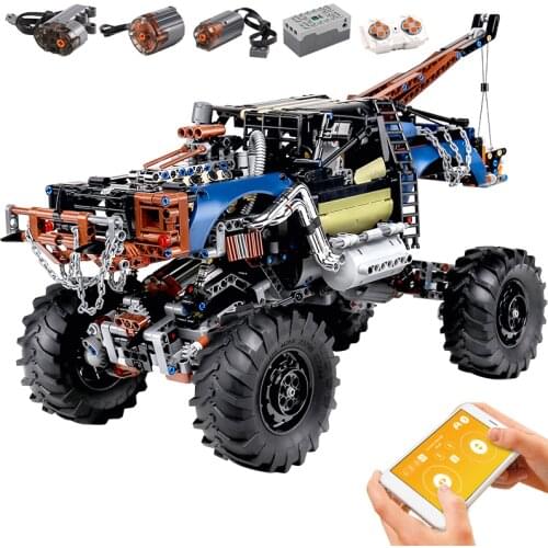 MOULD KING 18006 APP New Car Toys The MOC-35305 Motorized Rebel Tow Truck Model Building Blocks Bricks Kids Christmas Gifts