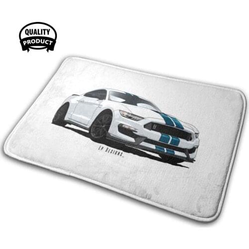 Shelby Gt350 Soft House Family Anti-Slip Mat Rug Carpet Life Style Power Shelby Shelby Gt350 Gt350 Car Drawing Car Car Art