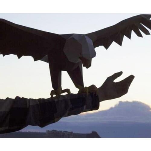 Huge 110cm 3D Eagle Animal Paper Model Toy Home Decor Puzzles DIY Paper Bird Craft Model Party Props Gift Handmade Creative Toys