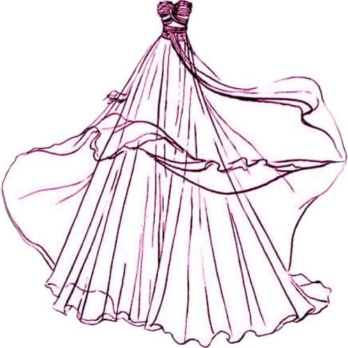 PANFELOU The illusion veil wedding dress Scrapbooking DIY Embossing Valentines Day card paper dies cutting die Metal