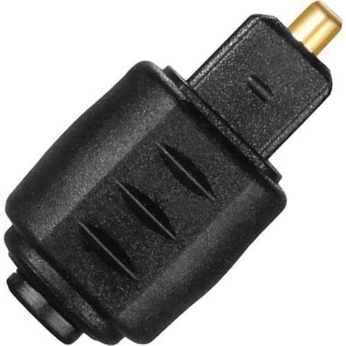 For Toslink To Audio Jack 3.5mm Female Mini Plug Digital Male Converter Connector Optical Fiber Adapter Tip For Amplifier DVD