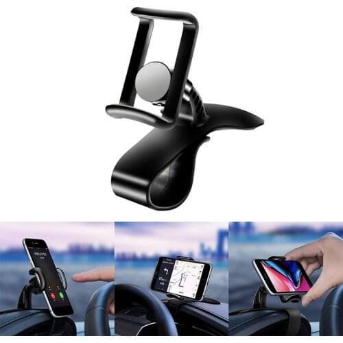 Car Dashboard Phone Clip 360 Degree Rotatable Mobile Phone Holder GPS Mounting Bracket Universal Stand For iPhone