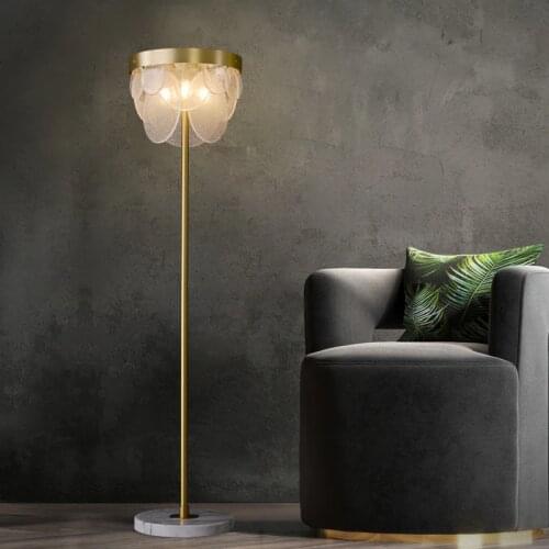 Modern minimalist marble living room floor lamp creative minimalist designer Nordic bedroom bedside art floor lamp