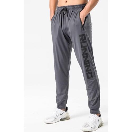 Gym Sweatpants Men Thin Sport Fitness Trousers Slim Fit Quick Dry Running Long Running Pants Elastic Men Workout Pant