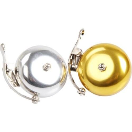 Bicycle Bell Vintage Bell Mountain Bike Aluminum Alloy Bell Large Bell Bicycle Cycling Equipment Accessories Golden Silver