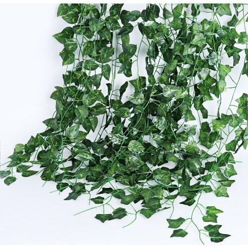 100 artificial silk hanging artificial leaves garland, 1 piece, 2.3M, fake vines, fake bougainvillea, DIY home wedding pie